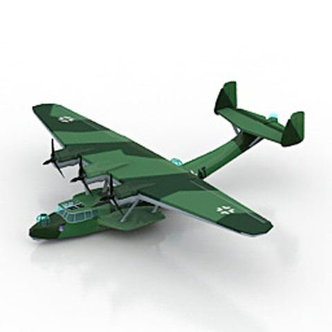 Free Green Airplane Dornier 3D model for 3ds Max Library Download